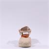 Wonders Ena Covered Espadrille Wedge - Beige Leather